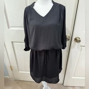 Forty Four Fifty, black drawstring waist dress, size L